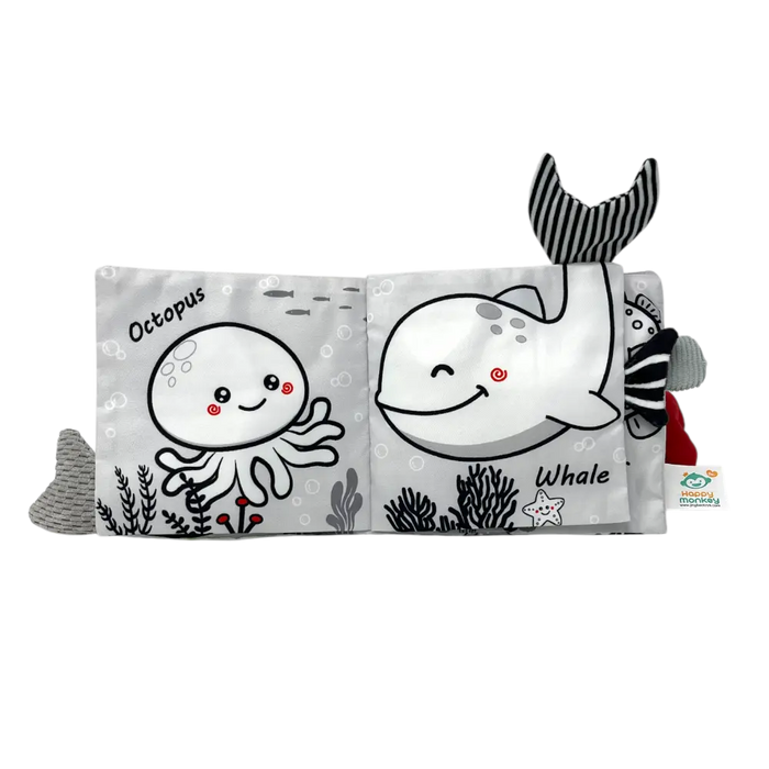 Clevfy Marine Animals Fabric Baby Book