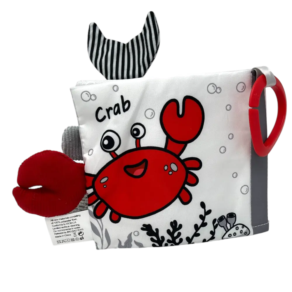 Clevfy Marine Animals Fabric Baby Book
