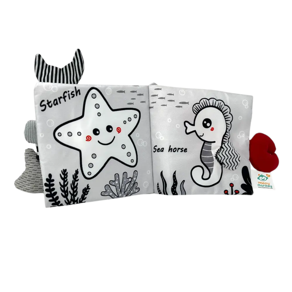 Clevfy Marine Animals Fabric Baby Book