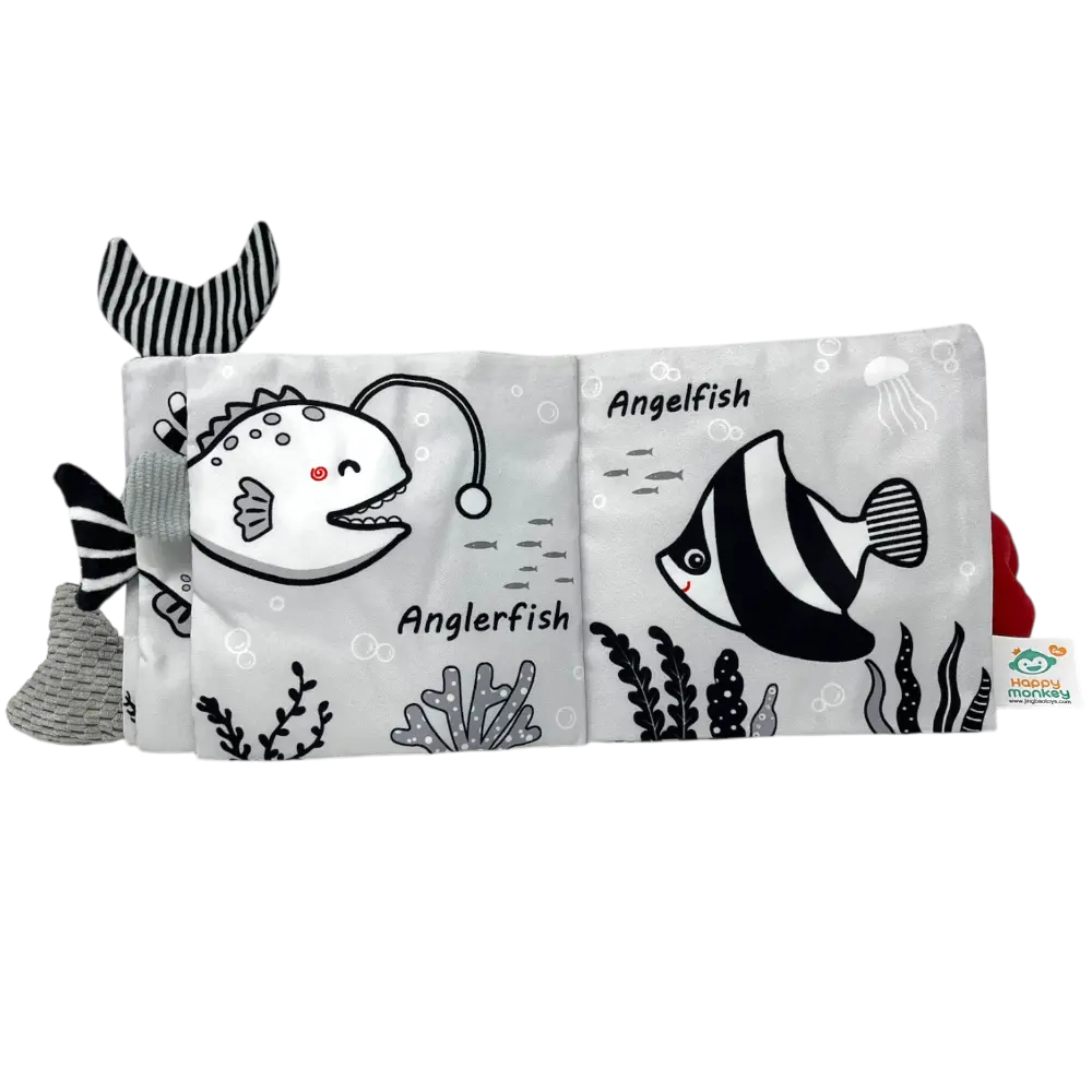 Clevfy Marine Animals Fabric Baby Book