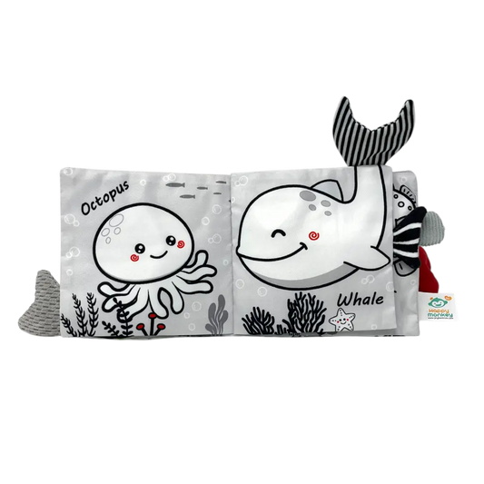 Clevfy Marine Animals Fabric Baby Book