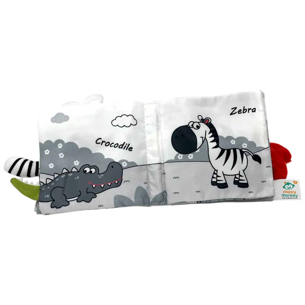 Clevfy Animal Kingdom Fabric Baby Book