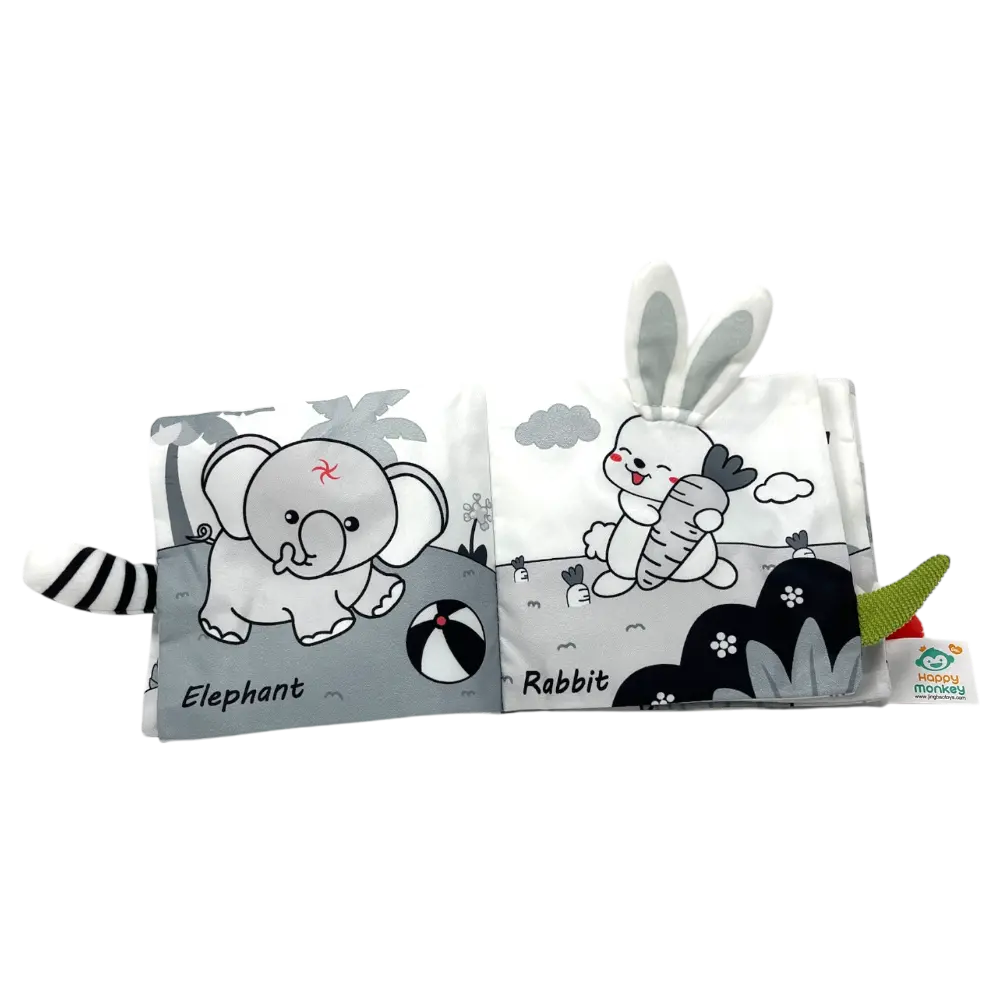 Clevfy Animal Kingdom Fabric Baby Book